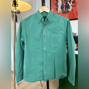JCrew Always Men’s Casual Button Down Untucked Shirt Aqua Green - Mens Small